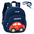 Toddler Backpacks Kids Preschool Cartoon Mini Travel Bag Ages 2 (F-darkblue Car (Can't Fit Folder) / M for Age 2-5)