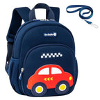 Toddler Backpacks Kids Preschool Cartoon Mini Travel Bag Ages 2 (F-darkblue Car (Can't Fit Folder) / M for Age 2-5)