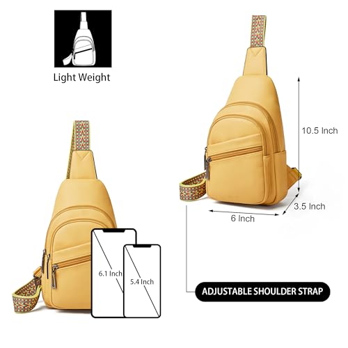 Sling Bag Crossbody Bags (Yellow)