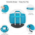 Small Underseat Carry On Luggage Bags for Travel with 10 Pockets (Caribbean Blue / Underseat Carry-On)
