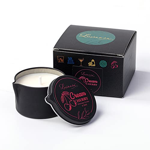 Massage Candle Low Temp for Body SPA Cream Cherry Scent 2.35 OZ