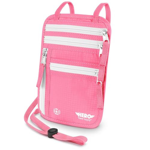 HERO Neck Wallet (Hot Pink)
