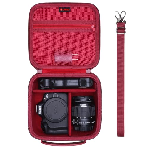 Hard Case for Canon EOS Rebel T7 (Wine Red)