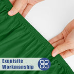 2 Pack Rectangle Spandex Fitted Table Cloth (Emerald Green / 72" x 30" (Rectangular))