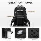 Laptop Backpack Purse for Women (Black(pu Leather) / 15.6-Inch)