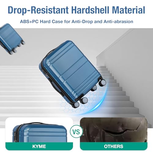 Carry On Luggage 22x14x9 Airline Approved (Sapphire)