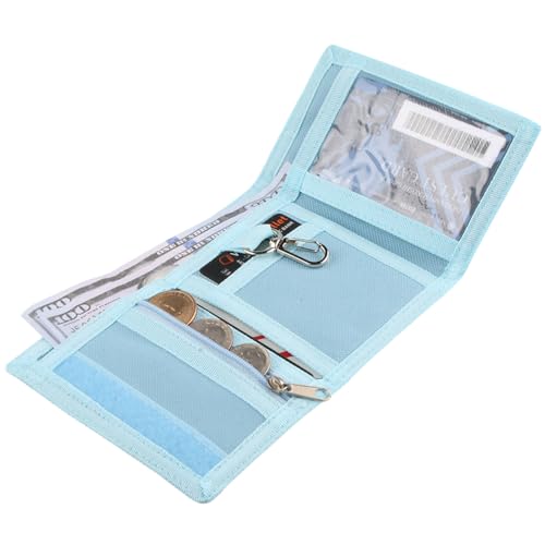 RFID Blocking Canvas Wallet for Men and Women (Blue Bling)