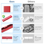 Wider Aluminum Toothbrush Travel Case (Red / 1 Pack (Large))