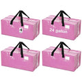 4 Pcs 24 Gallon Extra Large Moving Bags Heavy Duty Storage Bag (24 Gallon / Pink)