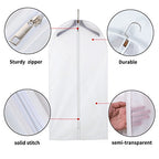 6 Pack Garment Bags for Hanging Clothes (24" x 40" 6 Pack / Translucent)