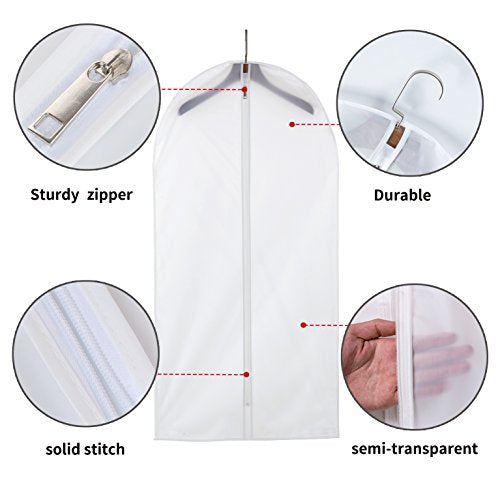 Garment Bags 12 Pack (24" x 40" 12 Pack / Translucent)