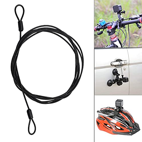 100CM 3.3ft 3mm Outdoor Travel Security Cable Lock (3.3FT-2 Pack)