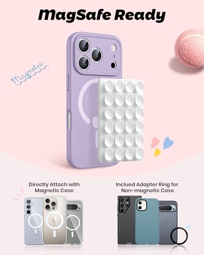 Magnetic Suction Mirror Window Phone Holder (Frost White)