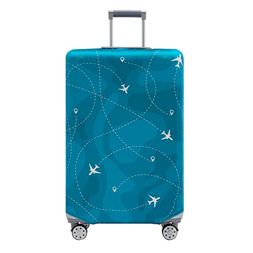 Travelkin Luggage Covers For Suitcase Tsa Approved Suitcase Cover Protector (Air Line BLUE / XL)