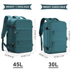 Large Travel Backpack For Women Men (45l / Peacock Blue)