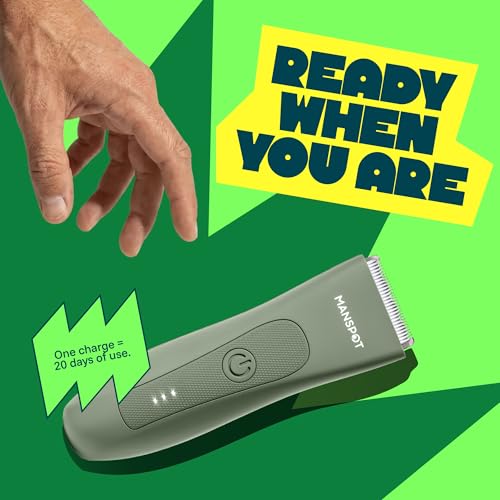 Manscape Groin & Body Hair Trimmer for Men & Women (Green)