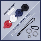 AirTag Holder 4 Pack Compatible with Apple AirTag (Blue - White - Red - Black)