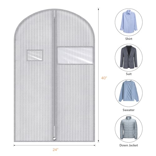 40 Inch Suit Bag (Grey / 40"- 5PCS)