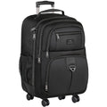 Rolling Backpack with 4 Wheels (Black / 17 inch)