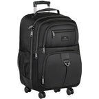 Rolling Backpack with 4 Wheels (Black / 17 inch)