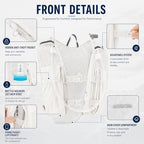 Hydration Vest Pack with 1.5L Water Bladder (White / 1.5L Bladder)
