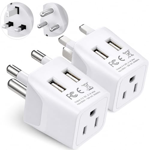 South Africa Travel Plug Set (Carbon White)