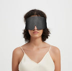 Wraparound Style Organic Cotton Eye Mask with Padded Nose (Dark Grey)