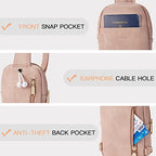 Small Sling Bag for Women Leather Crossbody Bag for Women Dusty Pink (1-dusty Pink)