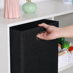 13x13 Storage Cubes Basket Containers for Shelf Cabinet Bookcase Boxes (13×13×13/4pcs / Pure Black-1200D)