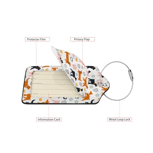 Cartoon Dogs Luggage Tags for Suitcases (Cartoon Dogs)