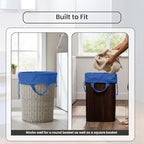 LFH Home Large Premium Cotton Rich Canvas Laundry Bag with Drawstring and Handles Heavy Duty (20”x30” (Pack of 4) / Sky Blue)