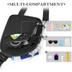 Anti Theft Crossbody Travel Bag for Women Men (1-black)