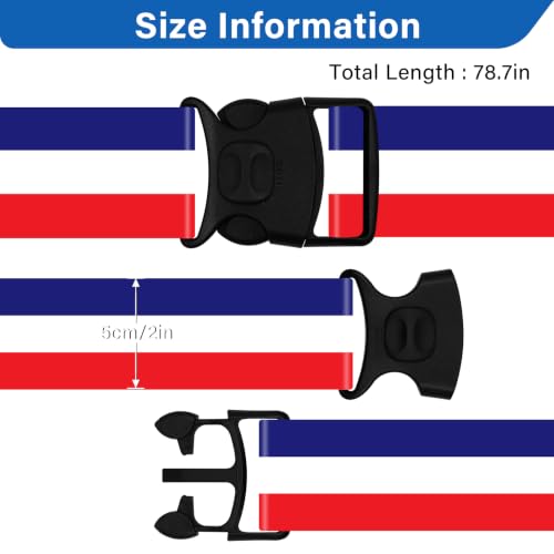 Luggage Straps for Suitcases (Red Flag)