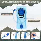 Lightweight Hydration Hiking Backpack with 2L Water Bladder (4.Khaki / 2L Bladder)