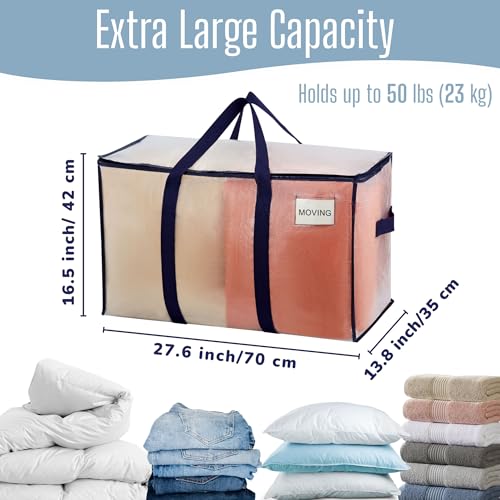 6 Pack Heavy Duty Moving Bags (6 Pack / Clear)