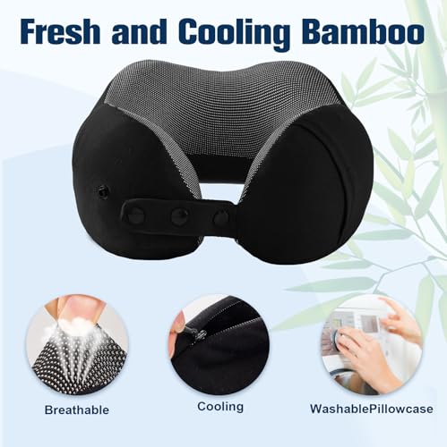 Neck Pillow for Traveling (Pure Black)
