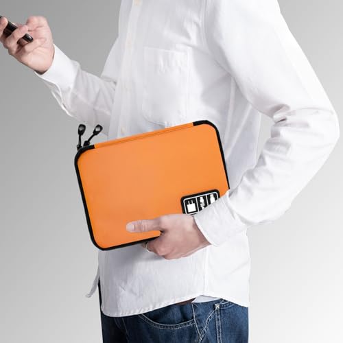 Portable Electronic Organizer Case (C-Orange-Green / Single Layer)