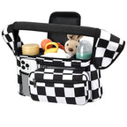 Universal Stroller Organizer with Insulated Cup Holder (Checkerboard / Classic Organizer)