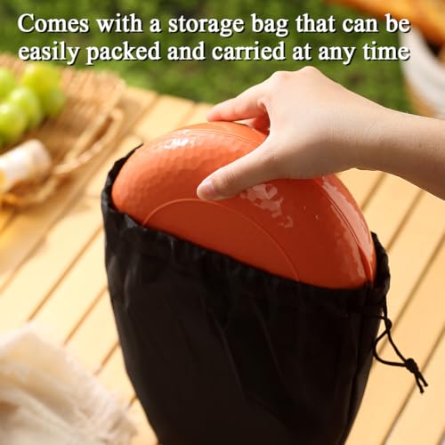 6 Piece Camping Mess Kit with Bowl (1.Orange)