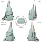 Sling Bag Crossbody Bags for Women Small Cross Body Bag Fanny Packs Chest Sling Purse for Daily Travel Leisure Sport (6-3 Green)