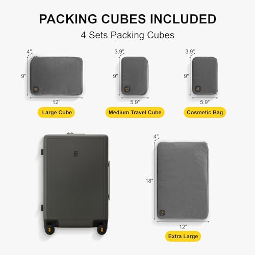 Checked Luggage (Olive Green / 24 Inch)