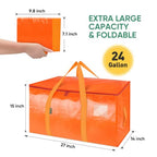 2 Pack Oversized Moving Bags with Reinforced Handles (2-Pack / Orange)