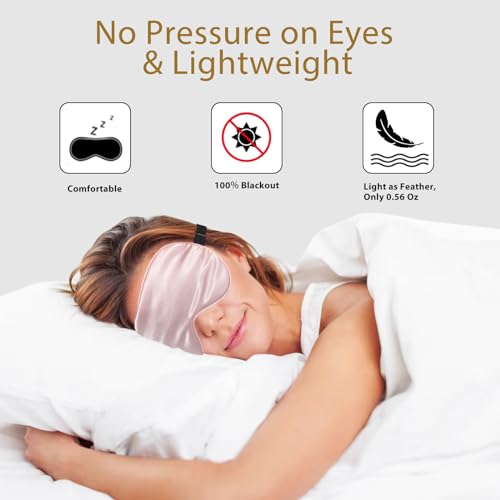 4 Pack Silk Sleep Mask (003 Black&pink&blue&grey)