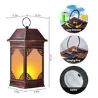 15.5" Solar Lanterns Outdoor Waterproof (Carved)