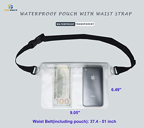 Waterproof Pouch with Waist Strap (White + Case)