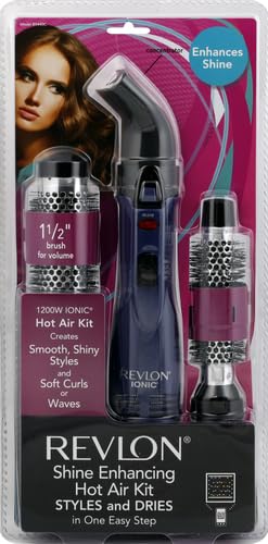 Revlon 1200W Perfect Style Hot Air Kit | Style, Curl, and Volumize, 3 Piece Set (Pack of 4)