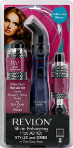 Revlon 1200W Perfect Style Hot Air Kit | Style, Curl, and Volumize, 3 Piece Set (Pack of 4)