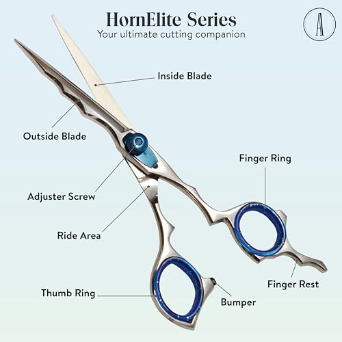 Professional Hair Cutting Scissors (Silver / HornElite Series)