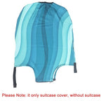 Thicker Luggage Cover Elastic Suitcase Cover Protector Fits 18 (Green Ripple / M)