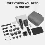 KM-2293 3-Piece Cordless Barber Kit with Foil Shaver, Black (Black)